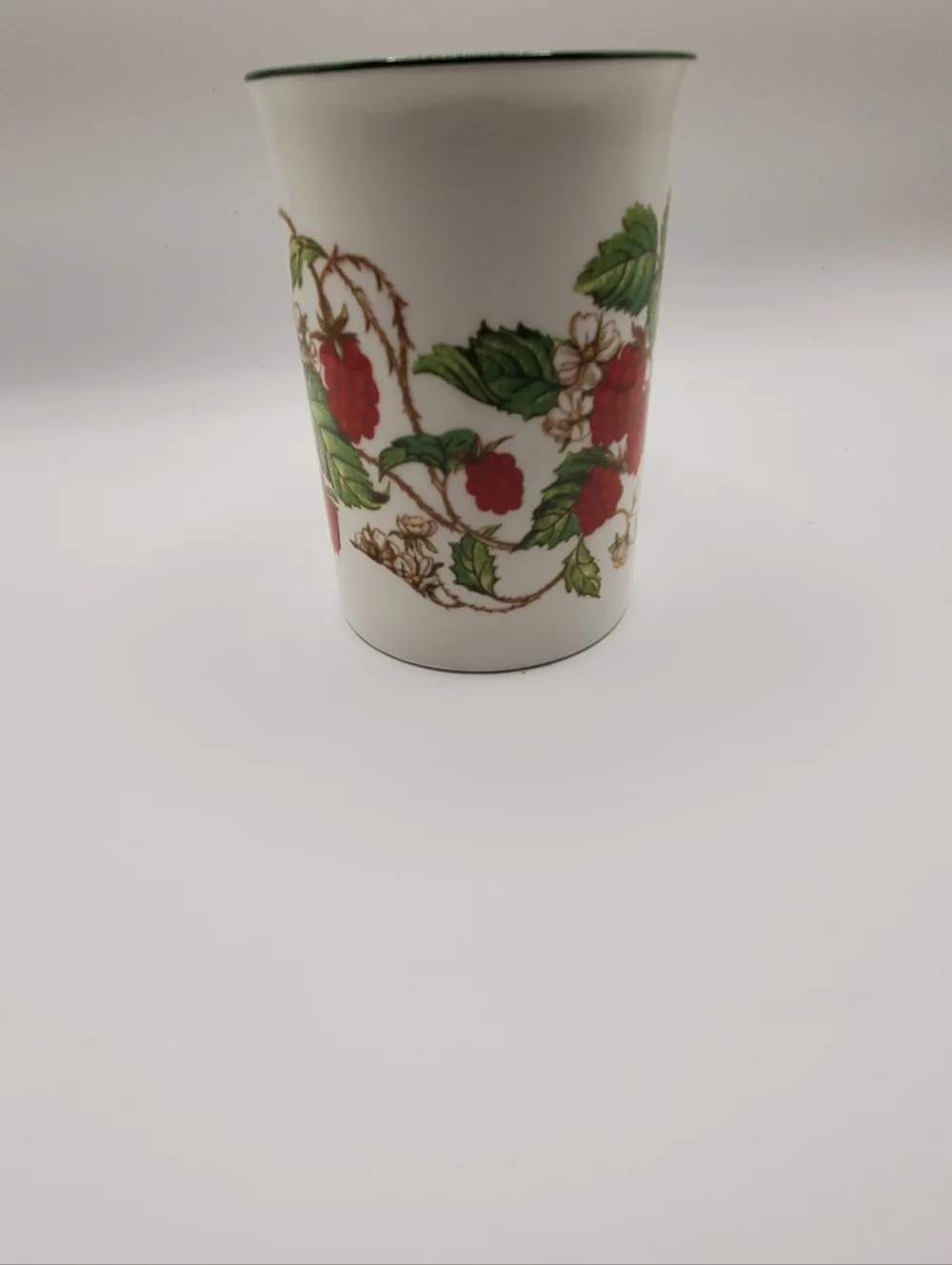 Roy Kirkham (Replacement) Fine China Cup. White Red Raspberry Floral Design.